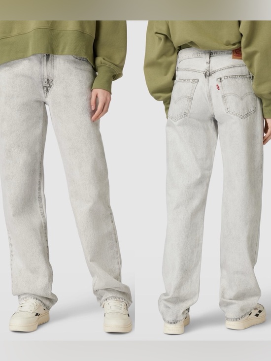 Levi's Denim - Levi's® ‘94 Baggy Fit Jeans Light Gray Splattered Wash W/Soft White Denim Base 🩶